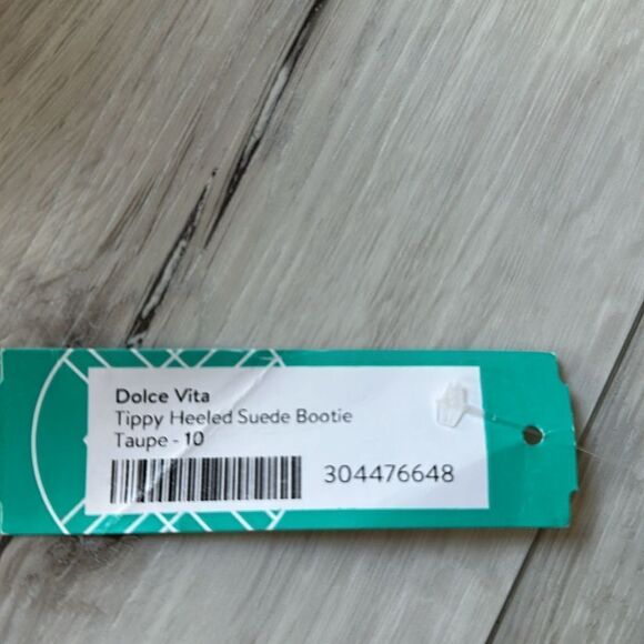 Dolce Vita Tippy Suded Bootie Taupe Size 10 Stitch Fix NWT in packaging - Picture 5 of 9